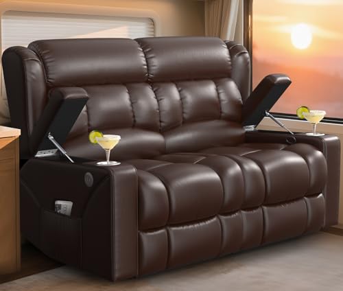 FURNIMAT RV Loveseat Recliner Sofa